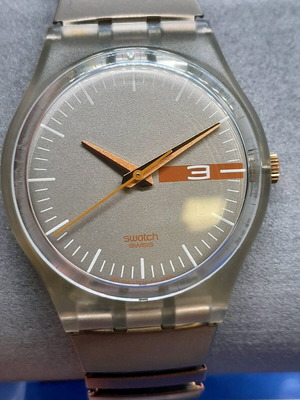 Swatch watch new, beige