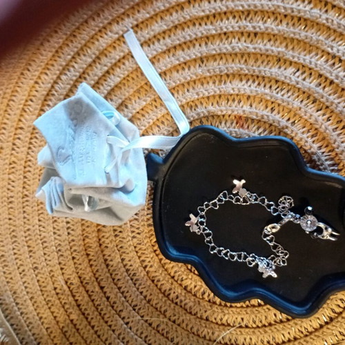 Silver children's bracelet like new with 925 stamp and dog charms