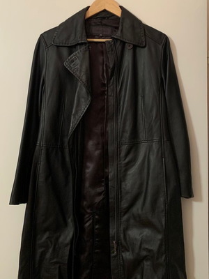 Artisti Italiani leather coat used, size M, black
