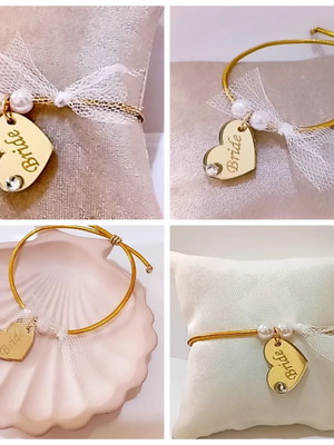 Handmade elastic Bachelorette bracelets made to order