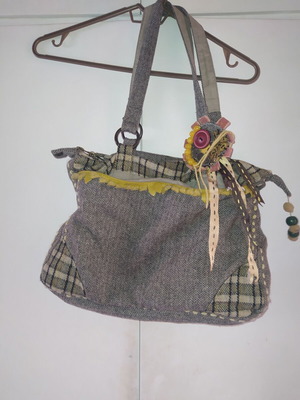 Τσάντα ώμου Accessorize μπεζ και καφέ, καινούργια