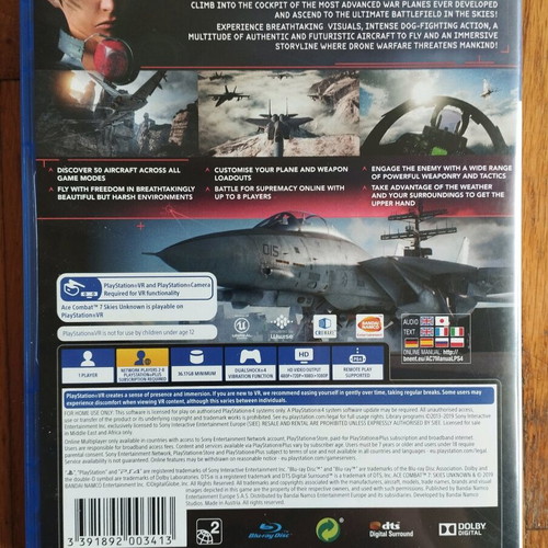 PS4 Ace Combat 7 Skies Unknown used, complete