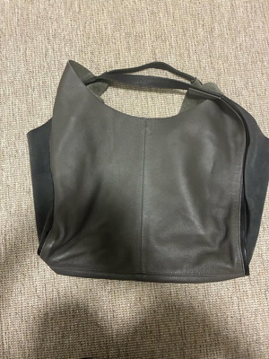 Park House leather tote bag new, gray and brown