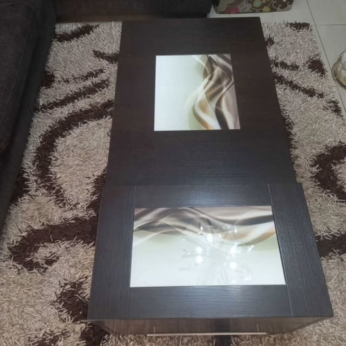 Corner sofa set used with two stools and coffee table with storage
