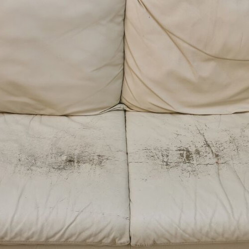 Sofa two-seater leather used