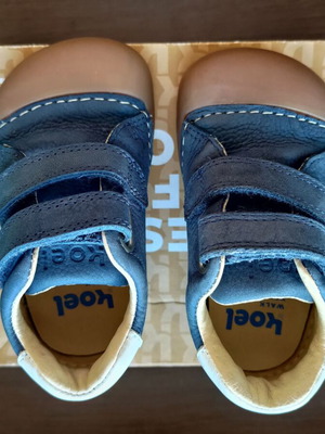 Koel Archie Leather παιδικά barefoot παπούτσια σε μπλε τζιν, μέγεθος 19