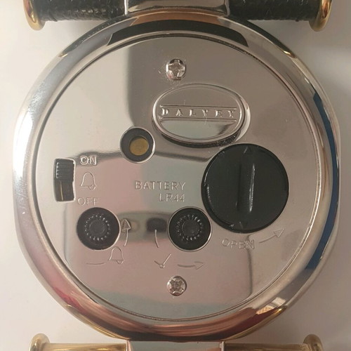 Dalvey Travel pocket watch like new, black and gold