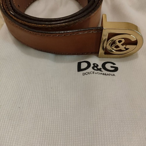 Dolce & Gabbana Brown Leather Belt Like New, Size 90