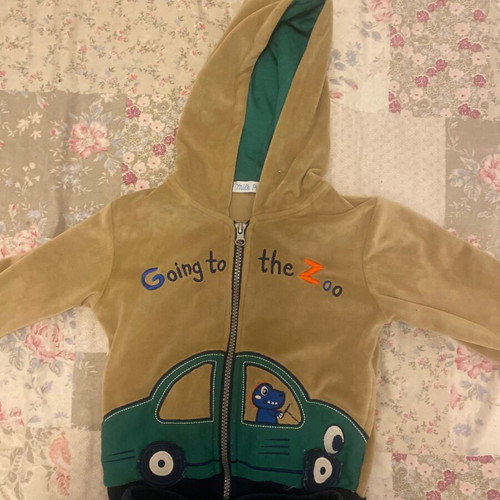 Velvet boys' tracksuit used, 24 months, gold and black