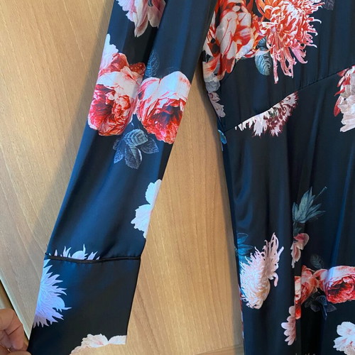 Zara mid-length dress new, black multicolor
