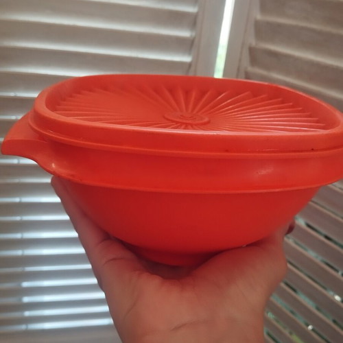Tupperware vintage orange plastic tupperware used
