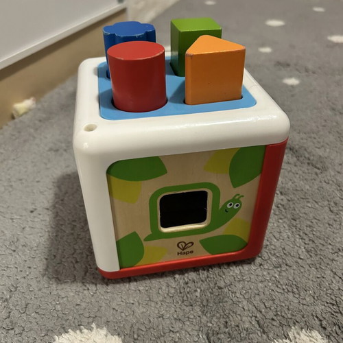 Hape Early Explorer Shape Sorting Box wooden toy used for 12+ months