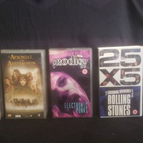 Music VHS collection and Lord of the Rings sealed tapes