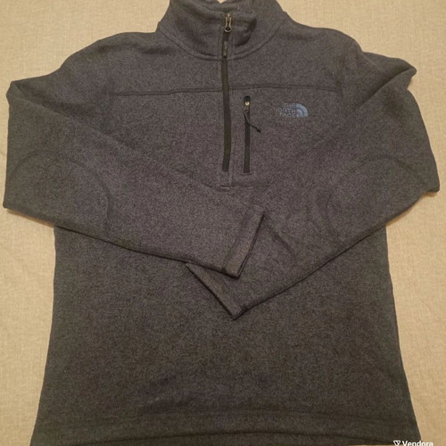 The North Face Gordon Lyons fleece half zip medium used, grey and blue