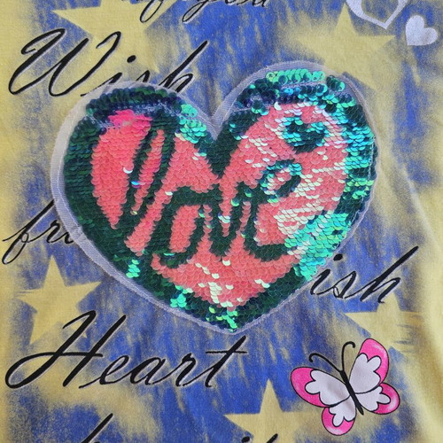 Children's short-sleeve t-shirt used, yellow, size 10 years girl