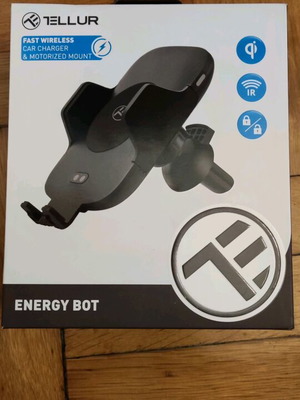 Tellur car phone mount with adjustable hooks and wireless charging black new