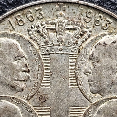 Authentic Silver 30 Drachma Coin 1963 '5 Kings'