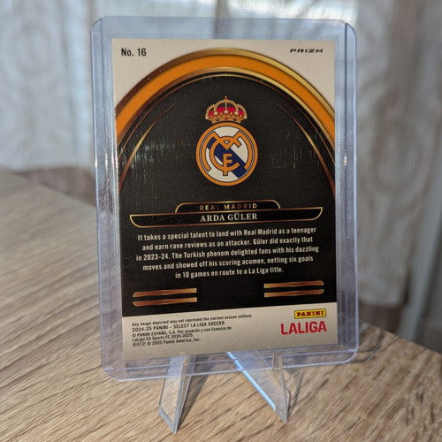 Panini Select La Liga 2024-25 Arda Güler Future Silver Prizm card