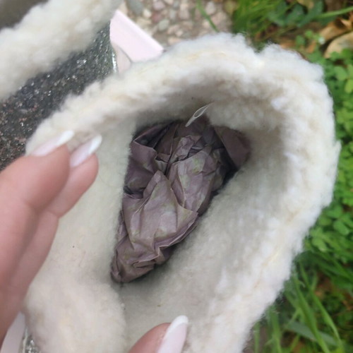 Deezee snow boots silver with glitter and fur like new, size 38