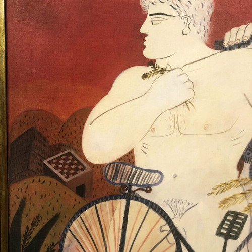 Painting copy of A. Fasianos used with frame 95x95cm