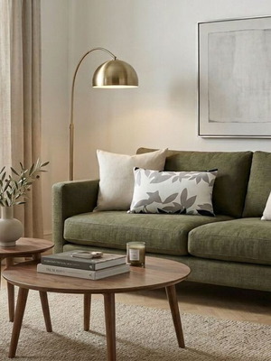 Decorative pillow with leaves new 35x55 cm