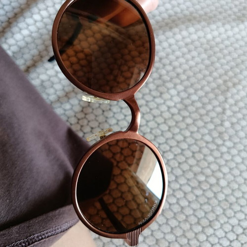 Kingseven sunglasses new unisex with metal frame and case brown