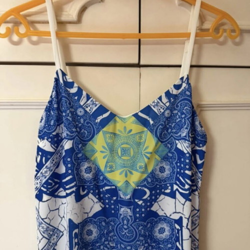 Peace And Chaos maxi dress used, printed, size Medium