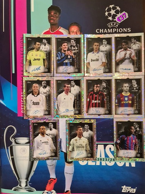 Full set 11 Stickers Topps Champions league2023/24.Vote for the G.O.A.T