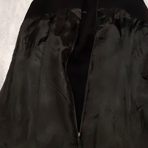 Anna Ryska Glamour Long Evening Dress Large 40 Black cool wool like new