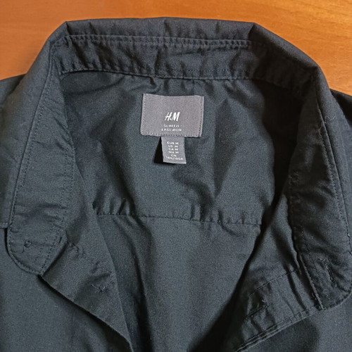 H&M Black Men's Shirt Medium Slim Fit Like New