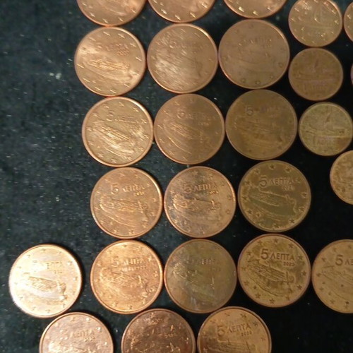 Collection of 49 euro coins like new, variety of years 2002-2025