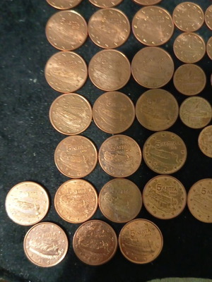 Collection of 49 euro coins like new, variety of years 2002-2025