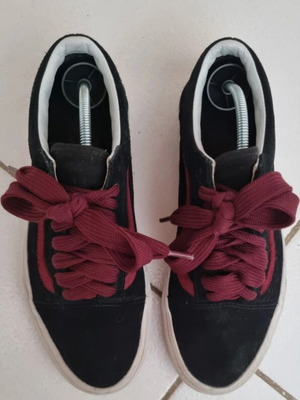 Vans sneakers size 41, black and red