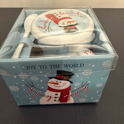 Christmas mug with lid and spoon new in box