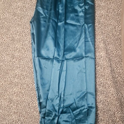 Women's satin pajamas, cypress color, size L