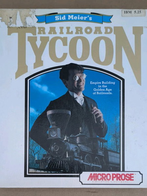 Sid Meier's Railroad Tycoon PC like new, Big Box, 5.25" disks