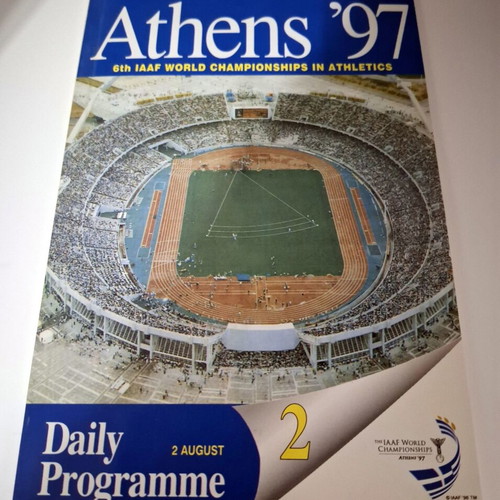 IAAF Athens'97 Official Daily Programmes Collection 10 Volumes used