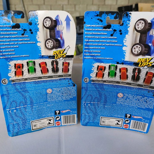 Hot Wheels Rev Ups magnetic toy cars set of 2 1/64 scale new