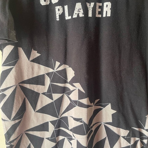 Children's t-shirt used for 7 years old, black, size 122 cm