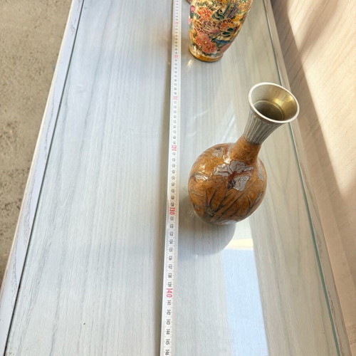 Furniture used gray-blue with glass, length 1.50 m