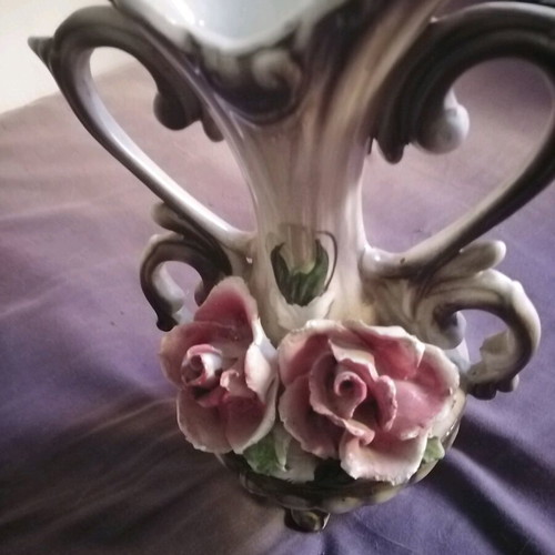Collectible Italian vase used with detailed ceramic craftsmanship
