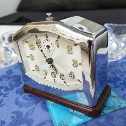 Art Deco JAZ Horlogére Paris 1936 Table Alarm Clock like new