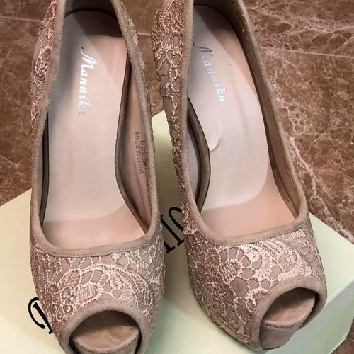 Heels *Mannika* with High Heel Beige color.
