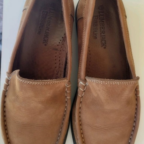 Lumberjack men's boat shoes used, size 43, tan suede