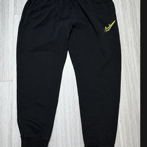 Nike pants with double green swoosh like new, XL, black