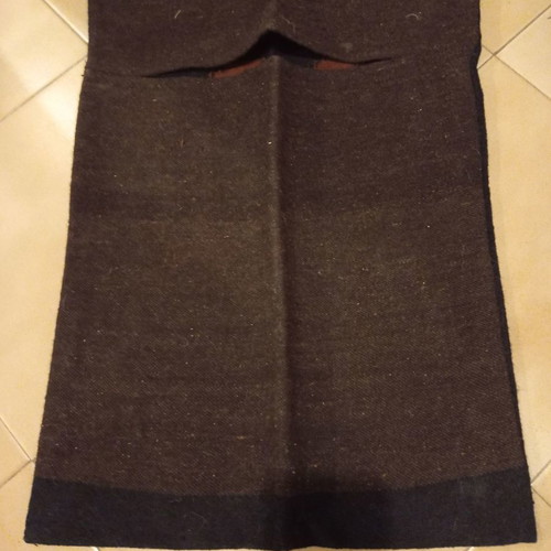 Woven pillowcases used, pack of 2, pure wool brown with flower