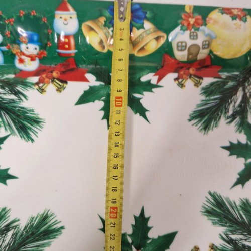 Vintage Christmas tray used, plastic 42×31cm
