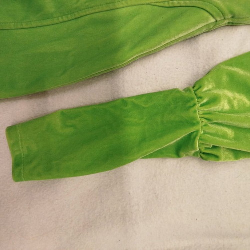 Bershka mini velvet dress green, like new, size XS