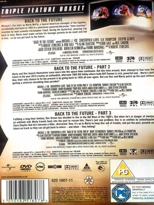 Back to the Future τριλογία DVD, έκδοση digipack, αγγλικοί υπότιτλοι