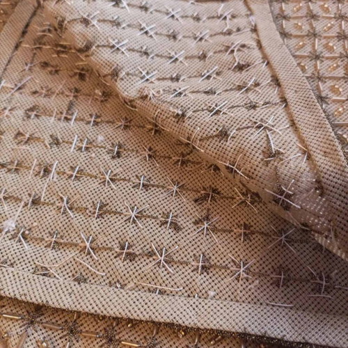 Set of 2 Handmade Table Runners with Glass Beads new